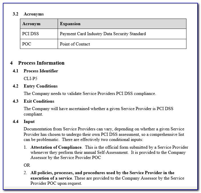 Pci Compliance Policy Templates Free