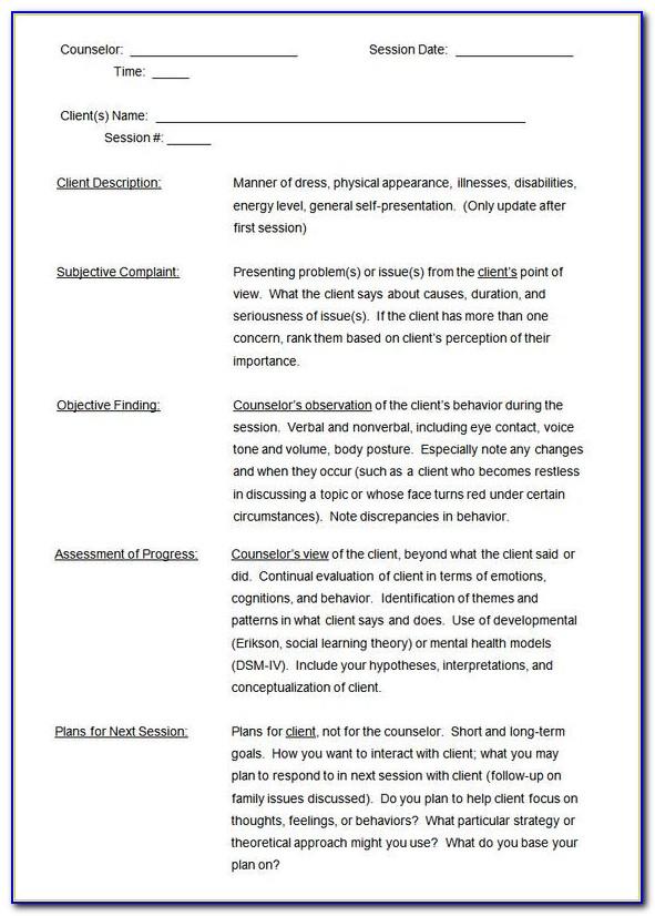 Physical Therapy Soap Note Template