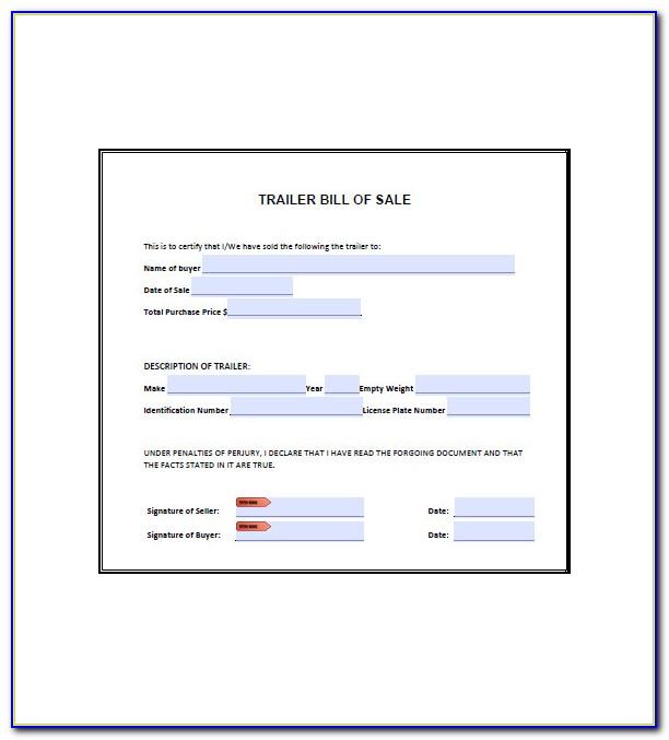 Printable Bill Of Sale Form For A Boat