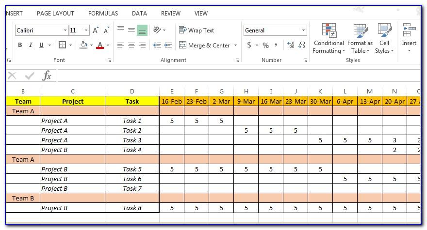 Resource Capacity Planning Template Xls