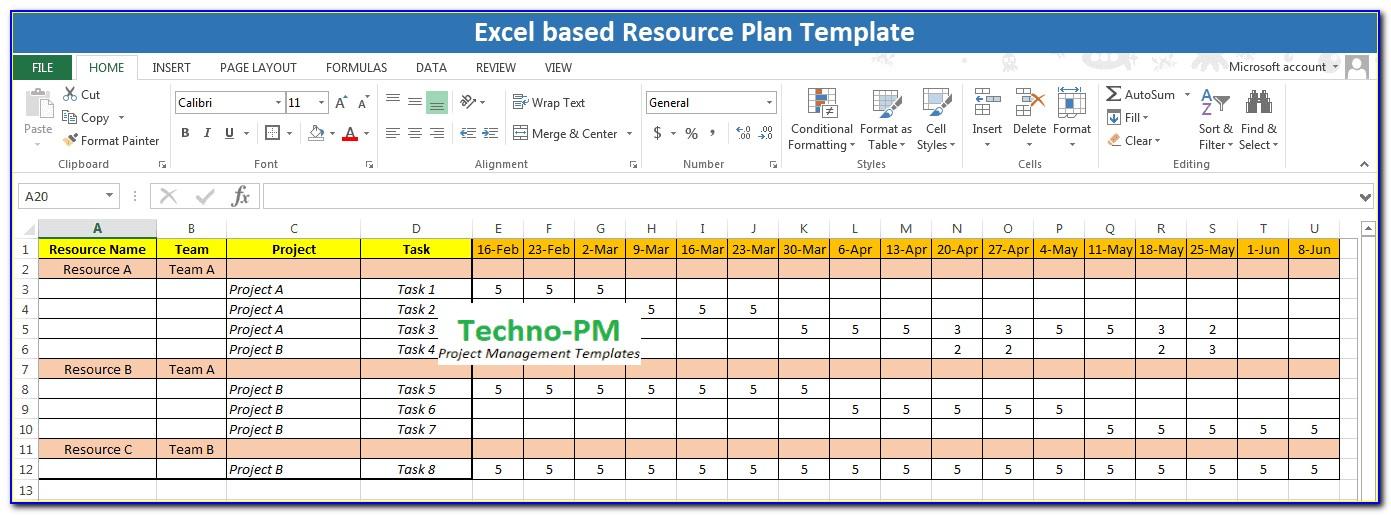 Resource Planning Template Xls Free