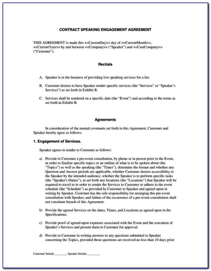 Services Rendered Contract Template