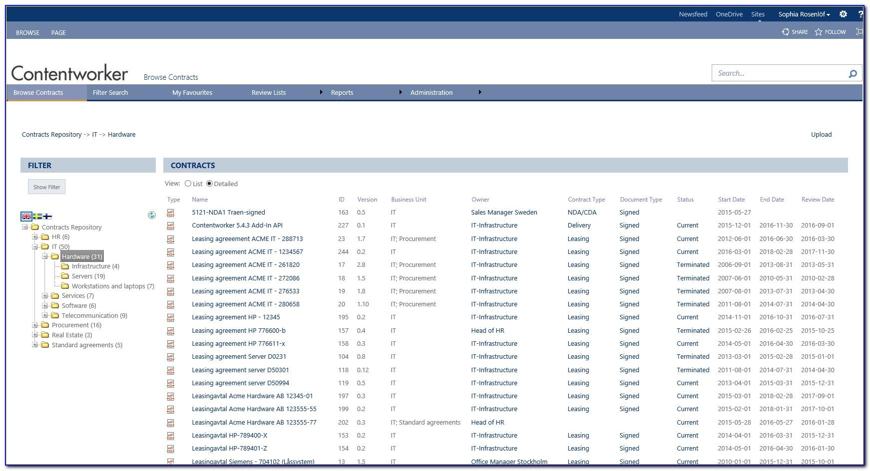 Sharepoint Contract Management Template Free