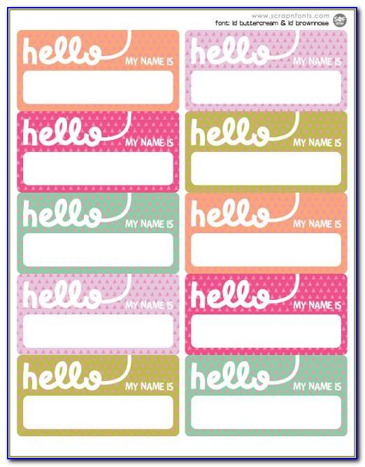 Student Desk Name Tag Template