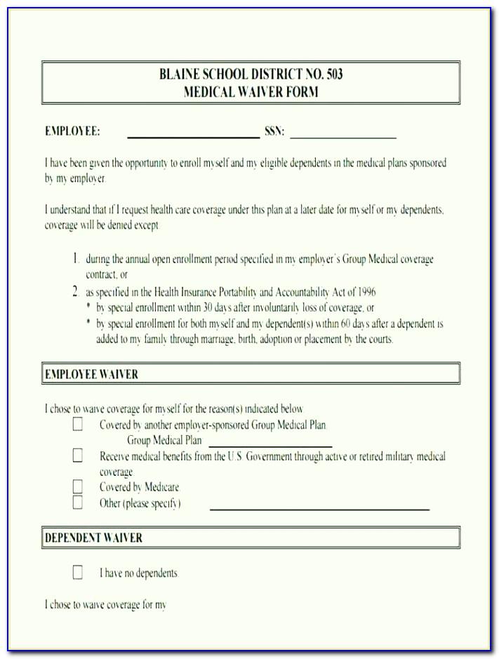 Swimming Pool Waiver Form