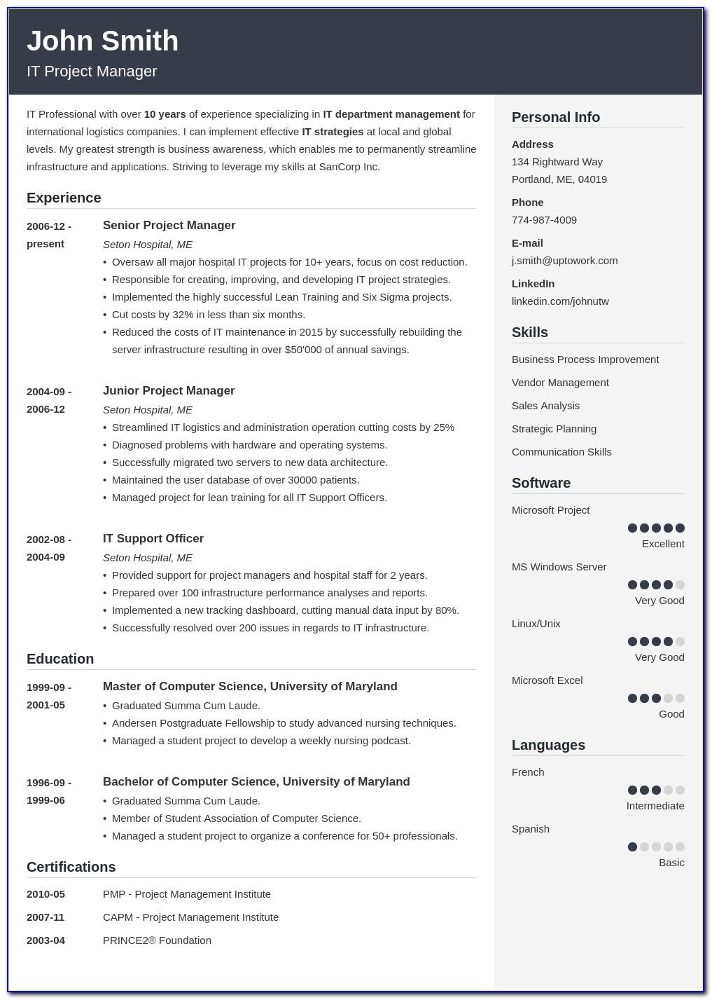 Top Rated Resume Formats
