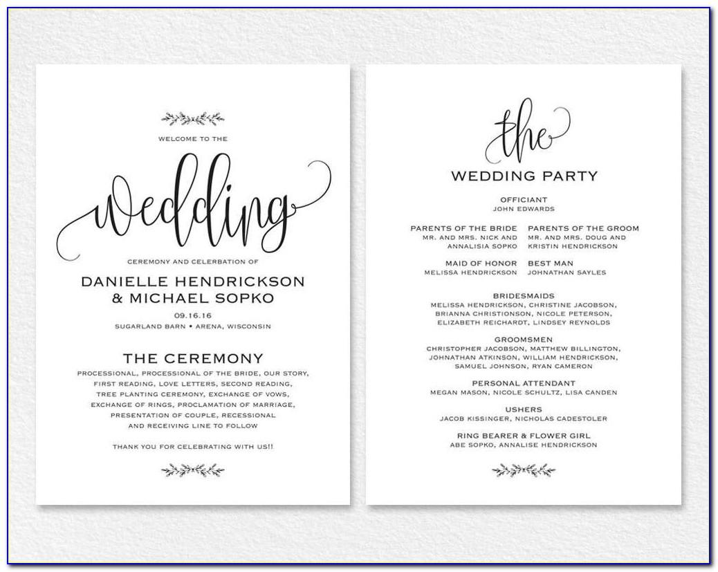 Wedding Invitation Template Word Document