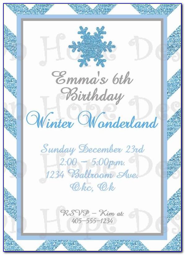 Winter Wonderland Baby Shower Invitations Templates Free