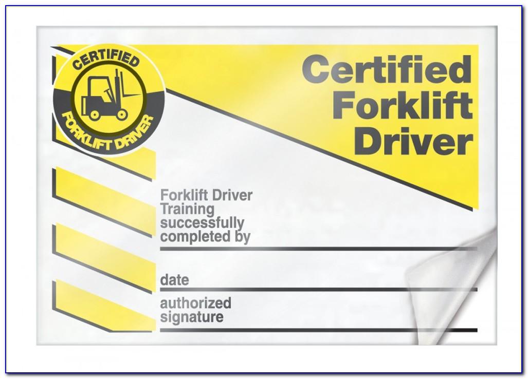 Aerial Lift Certification Card Template Pdf