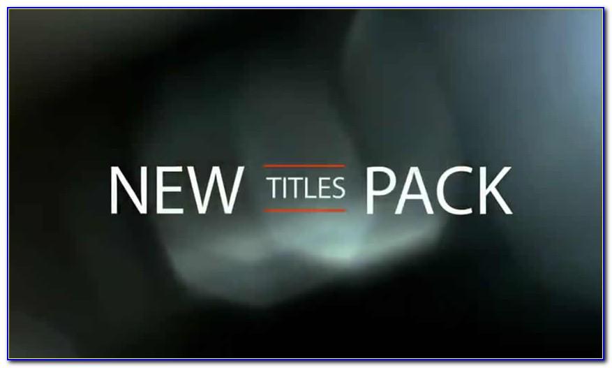 After Effect Title Templates Free Download