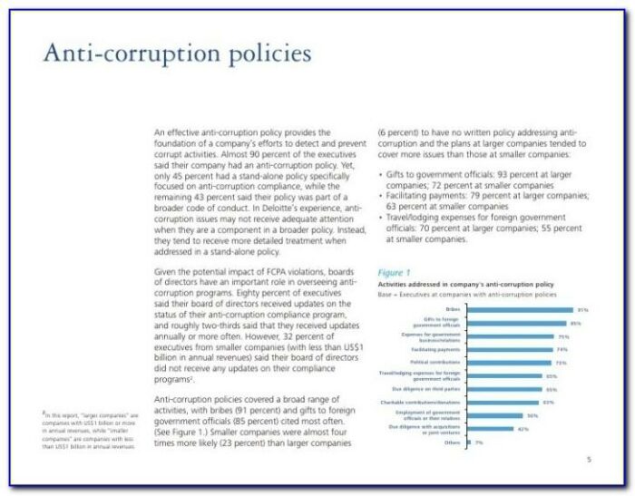 Anti Bribery And Corruption Policy Template South Africa