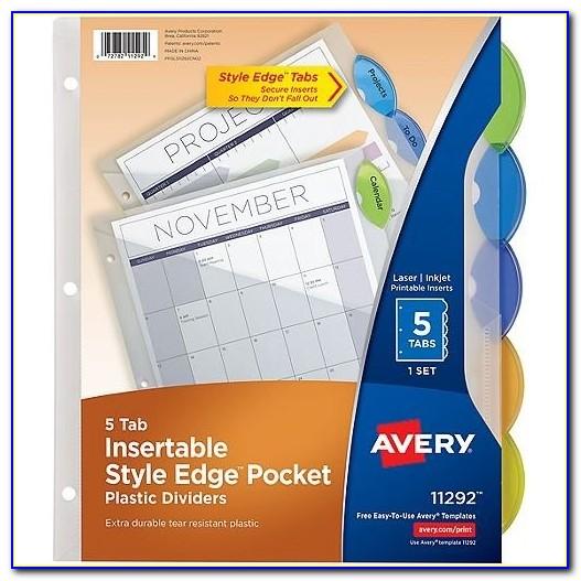 Avery Big Tab Insertable Dividers Template 8 Tabs
