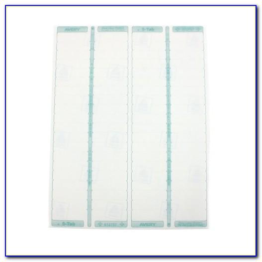 Avery Index Maker Clear Label Dividers 5 Tab Template
