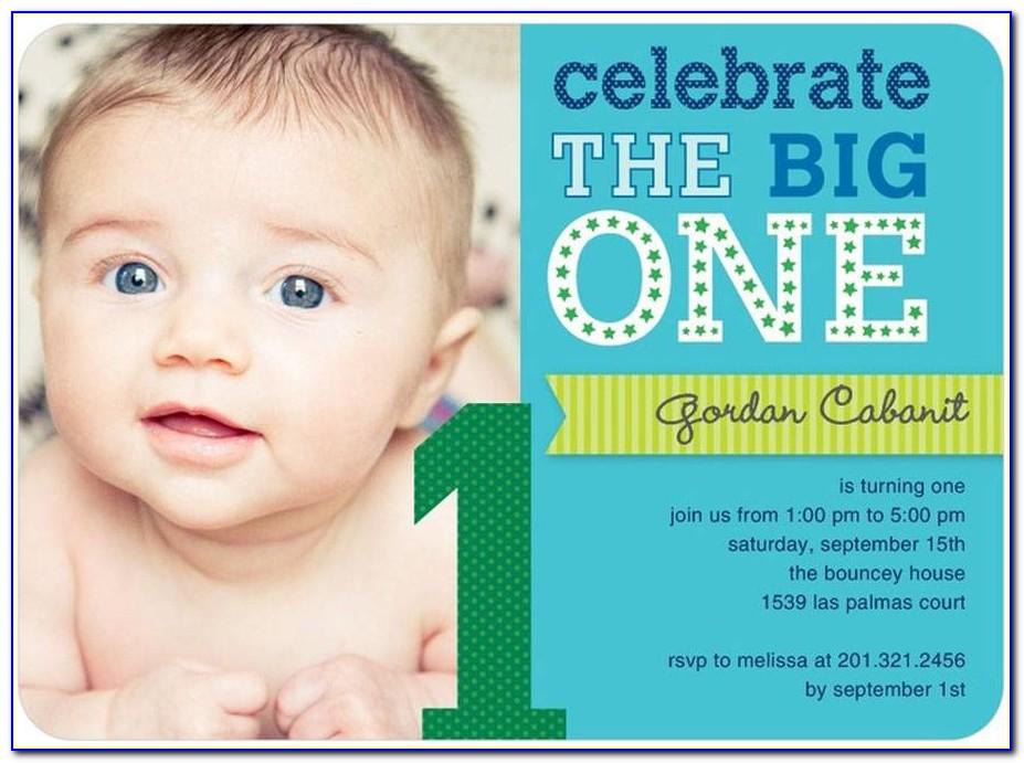 Baby Boy First Birthday Invitation Templates Free