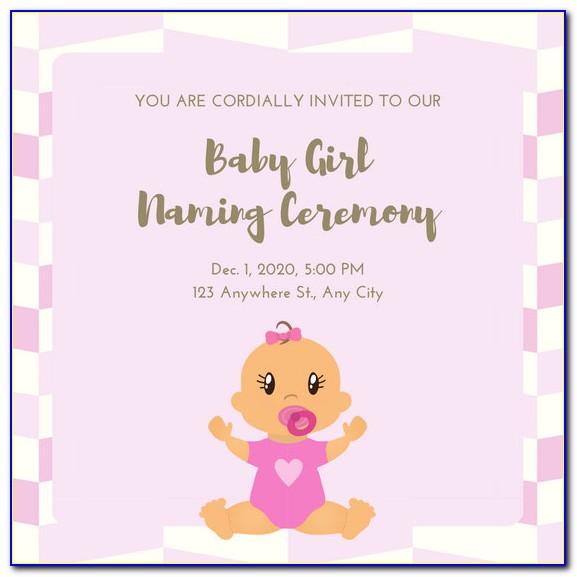 Baby Naming Ceremony Invitation Template