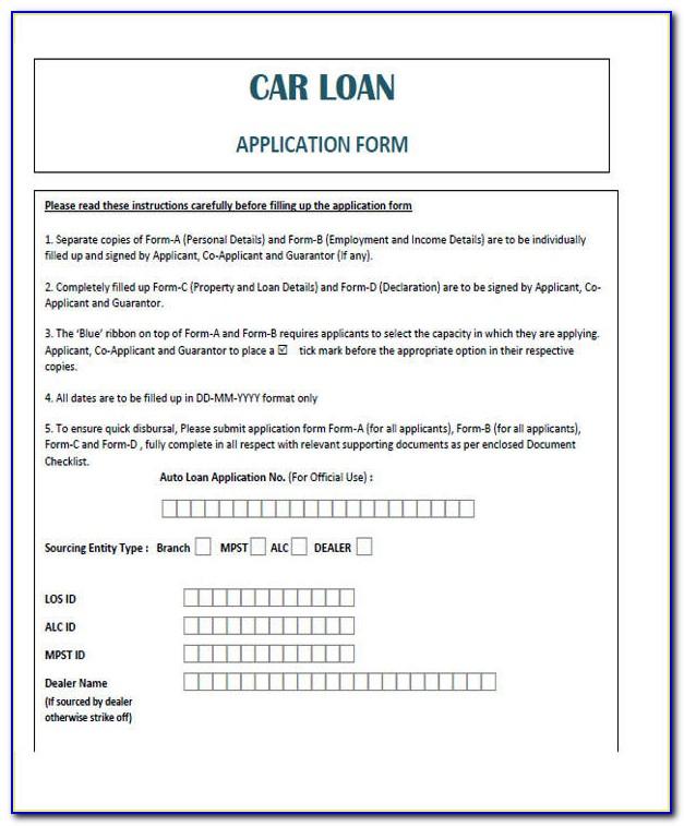 Car Loan Agreement Template Word