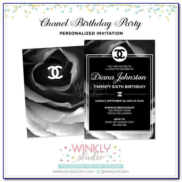 Chanel Party Invitation Template