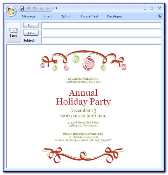 Christmas Party Invitation Email Templates Free