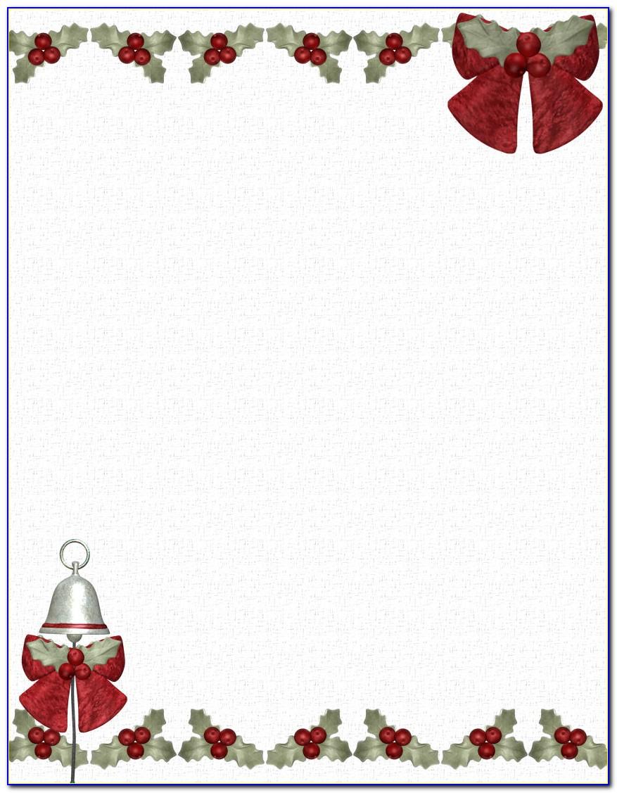 Christmas Stationery Template For Word