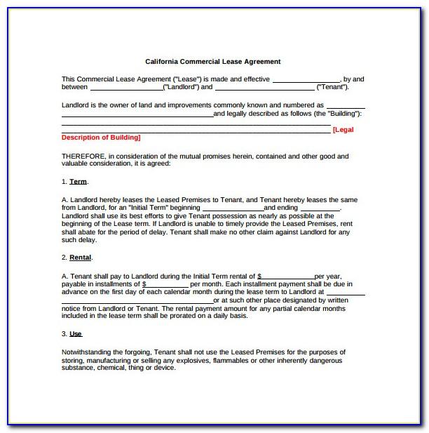 Commercial Lease Agreement Template Free Nsw