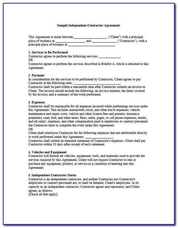 Construction Contract Template Word