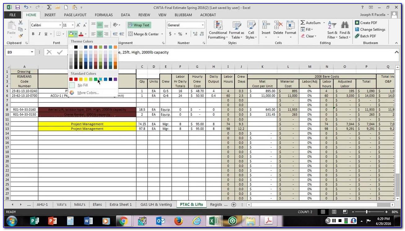 Construction Schedule Of Values Template Excel