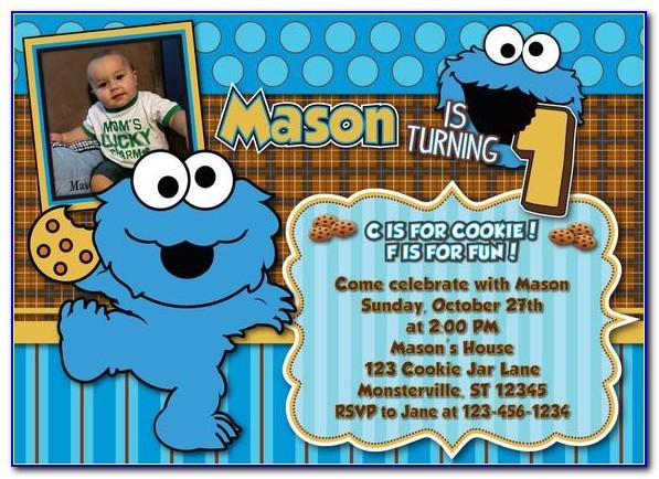 Cookie Monster Invitation Template Free