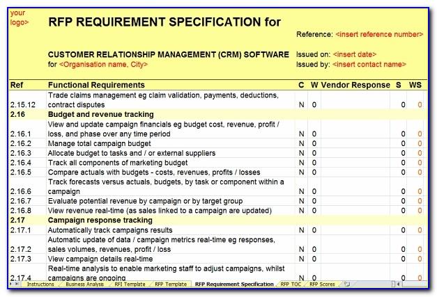 Crm Rfp Example