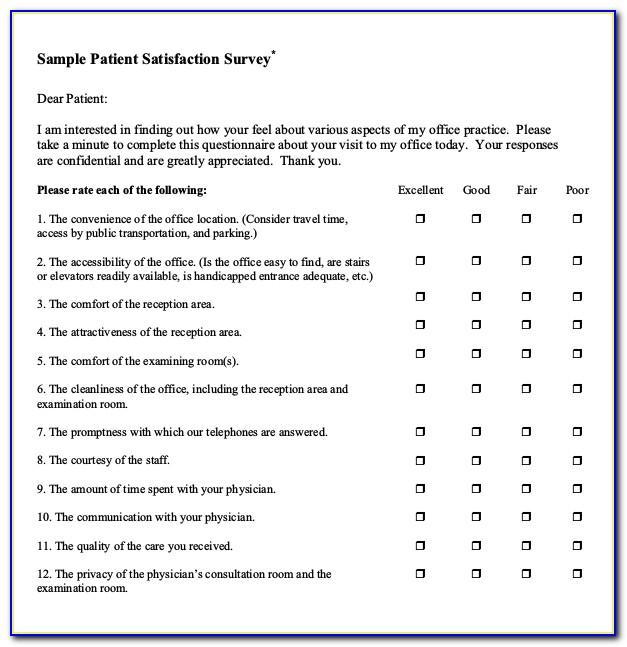 Dental Practice Patient Satisfaction Survey Template