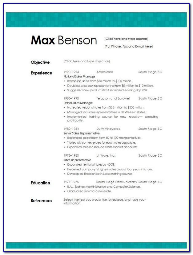 Downloadable Cv Templates For Word