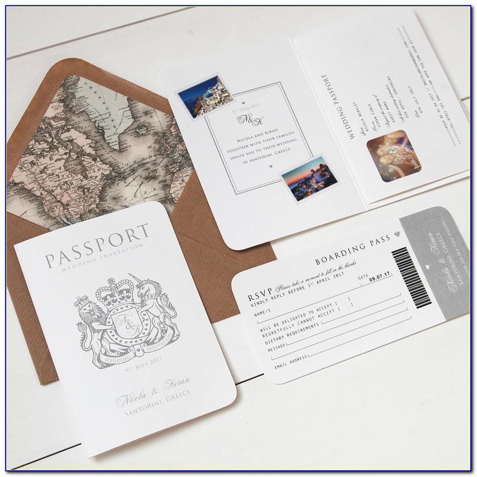 Downloadable Passport Wedding Invitation Template