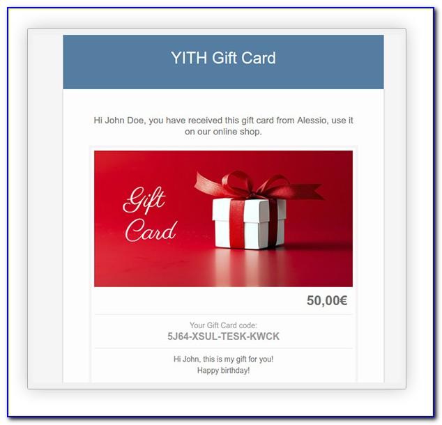 Electronic Gift Certificate Template