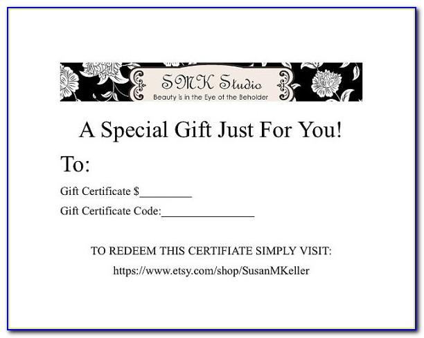 Electronic Gift Voucher Template