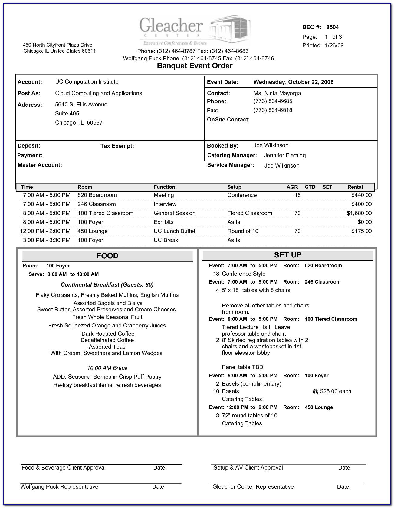Event Planner Invoice Example