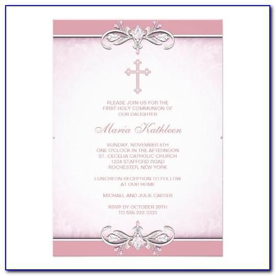 First Communion Invitations Free Template