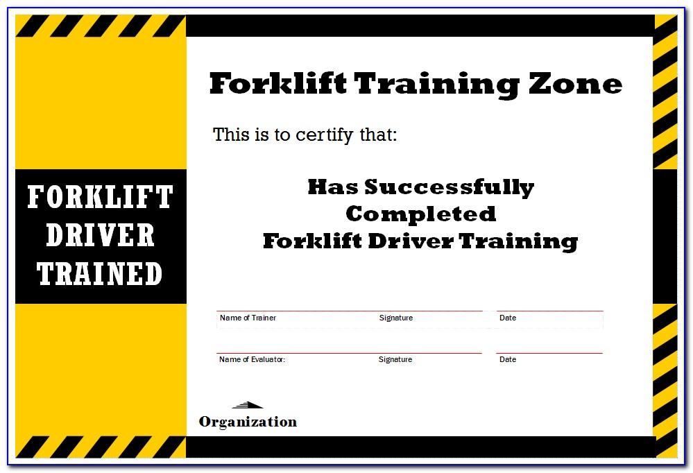 Free Aerial Lift Certification Card Template