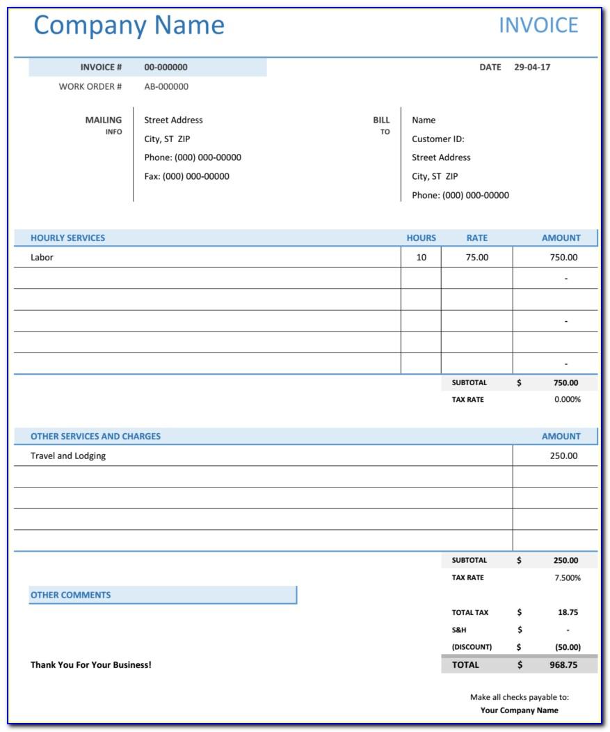 Free Consulting Invoice Templates Download