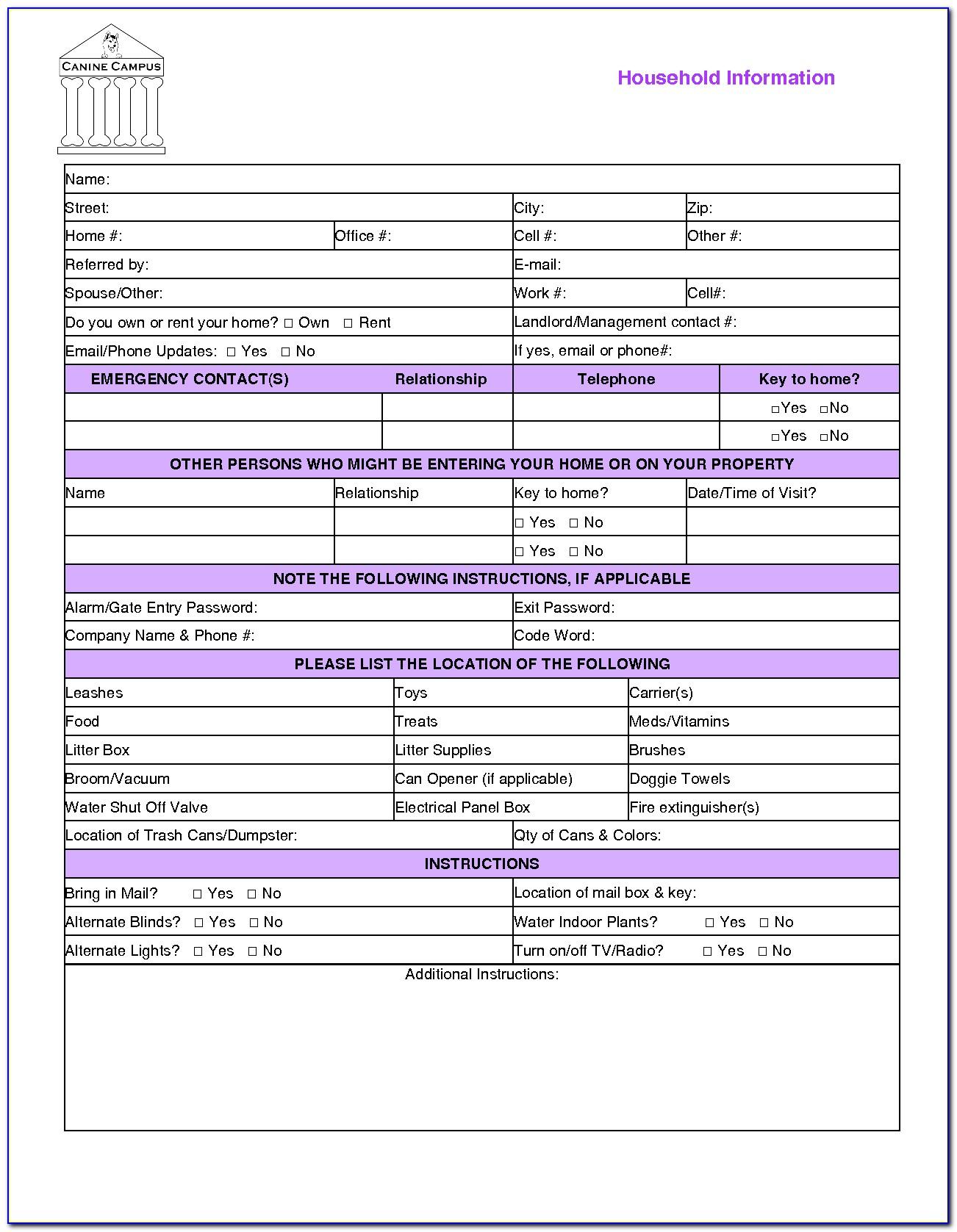 Free Dog Boarding Contract Template