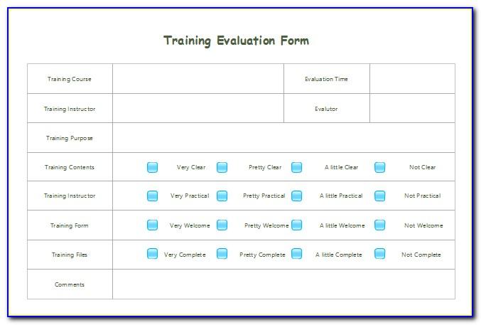 Free Evaluation Form Templates Download