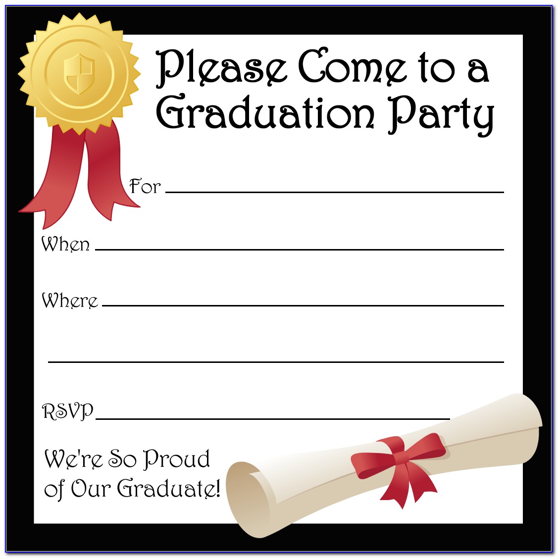 Free Graduation Party Invitation Template