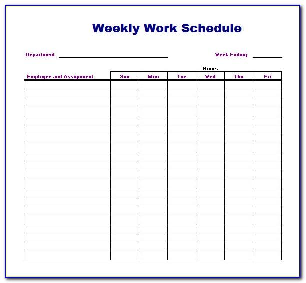 Free Weekly Work Planner Template