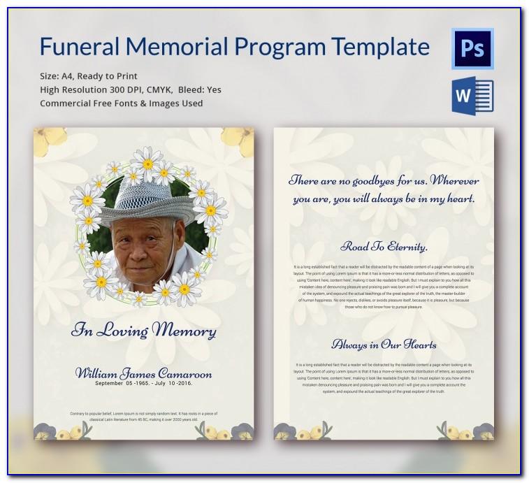 Funeral Program Sample Pdf