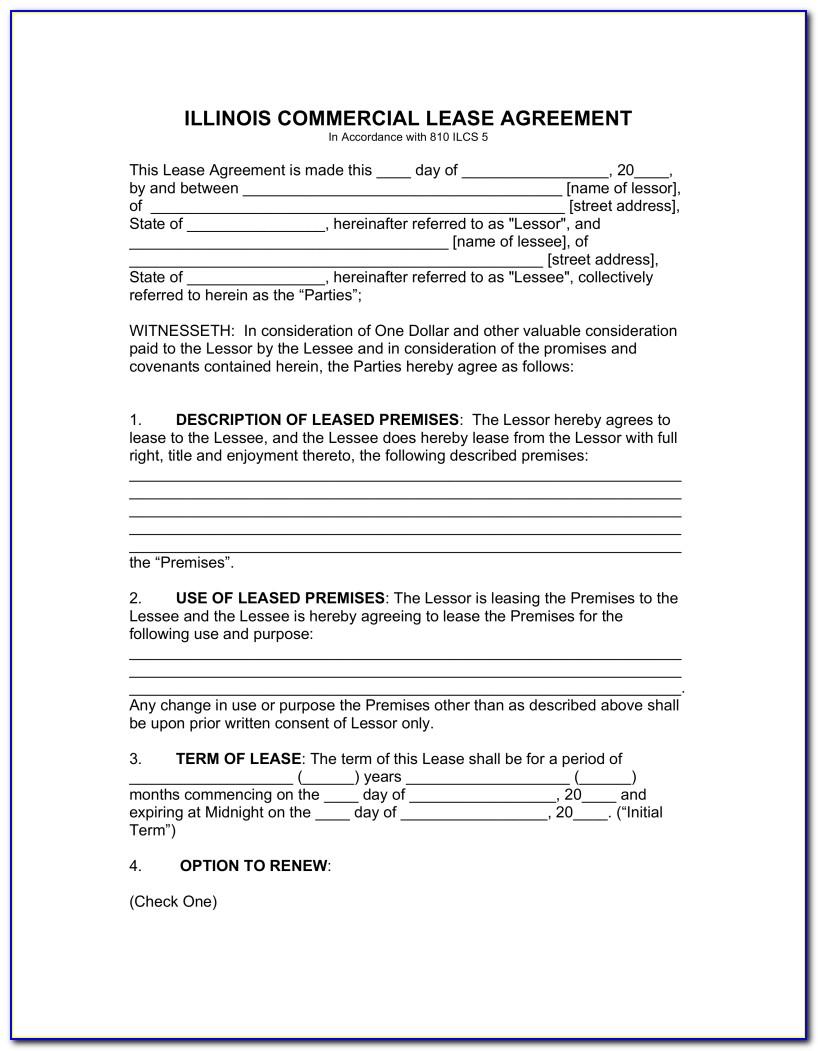 Illinois Condo Lease Agreement Form
