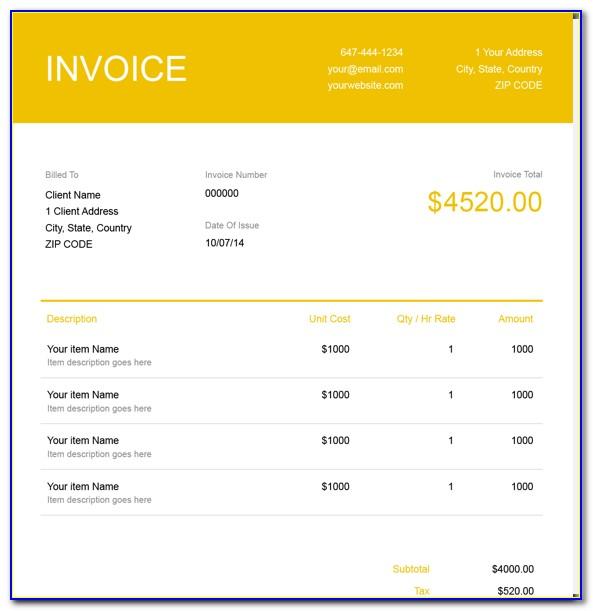 Jewelry Store Invoice Template