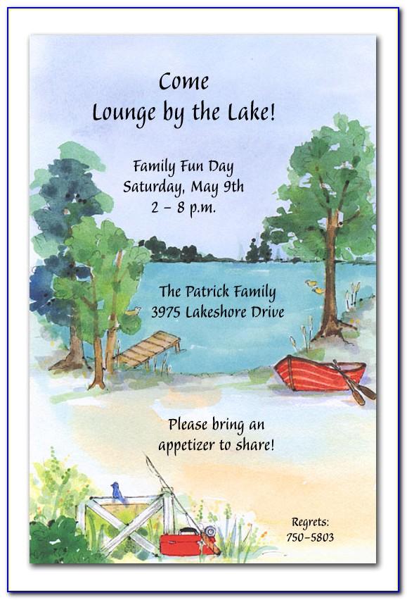 Lake Party Invitation Templates Free