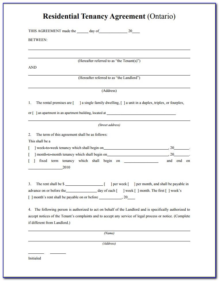 Landlord Tenant Lease Agreement Template
