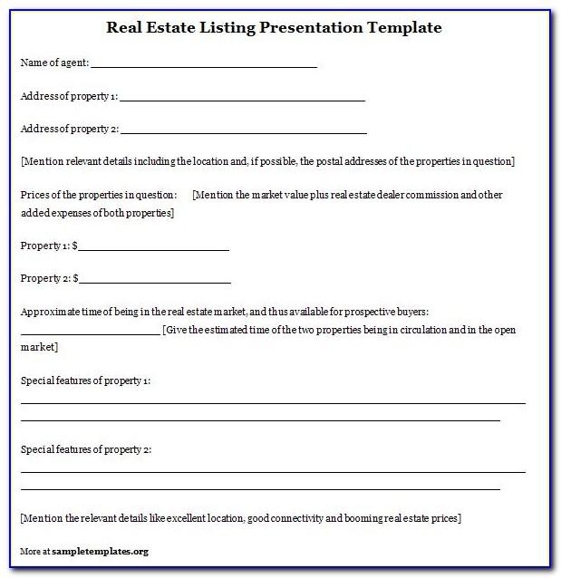 Listing Presentation Real Estate Template