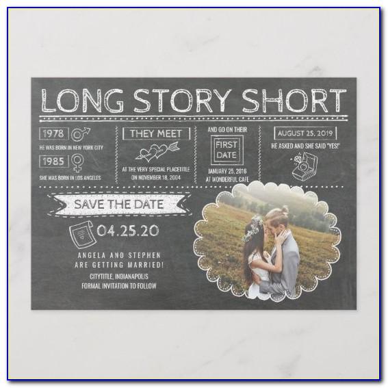 Long Story Short Save The Date Template