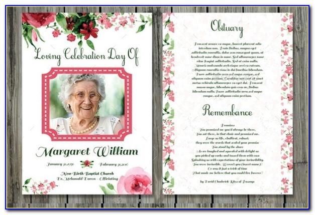 Memorial Funeral Card Templates Free