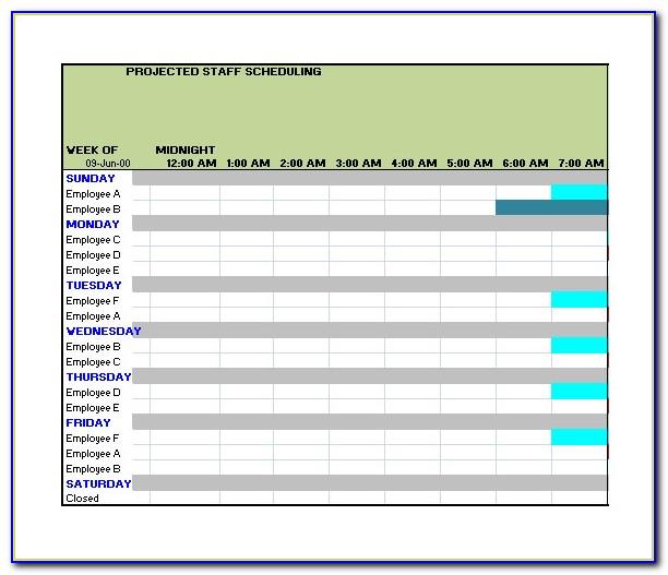 Monthly Work Schedule Template Excel 2019